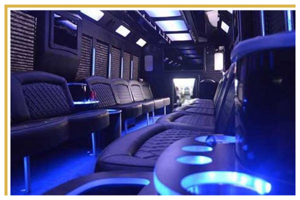 F550 limo interior, cupholders