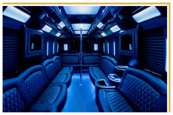 F550 limo interior, blue lighting