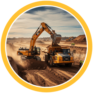 backhoe loading dump truck 