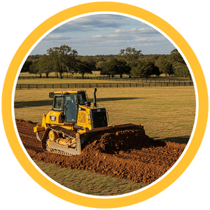 plow being used to clear a field