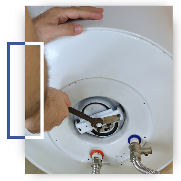 a person repairing a tankless water heater Tankless Water Heater (2).png
