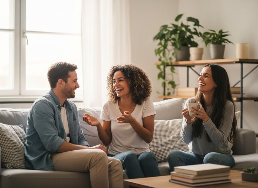 people in an apartment