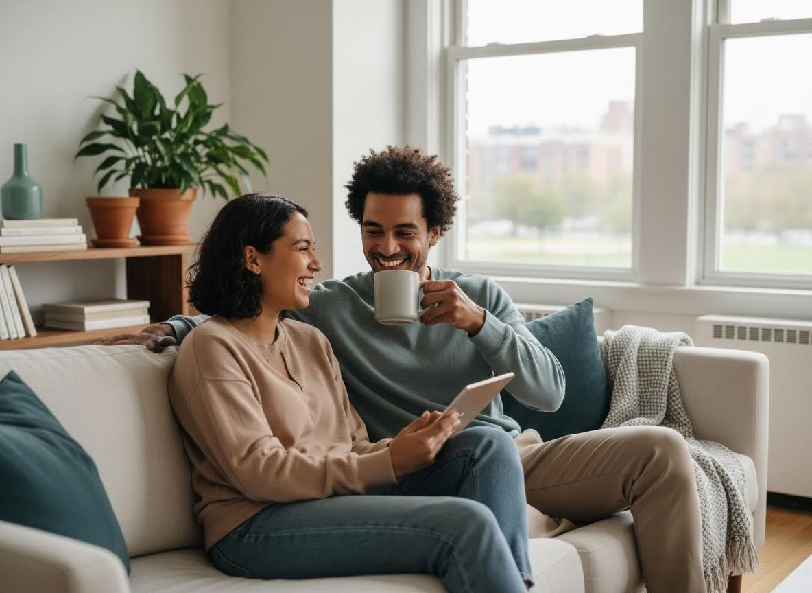 couple in an apartment
