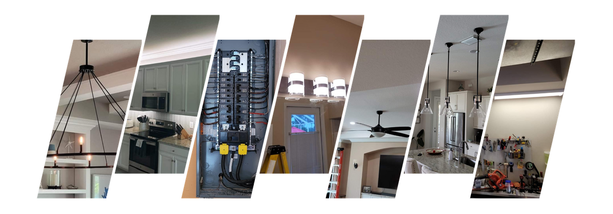 indoor lighting collage