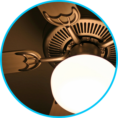 ceiling fan with dome light