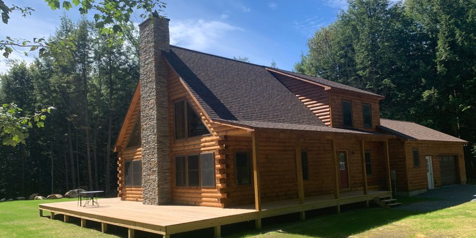 image of a custom log cabin