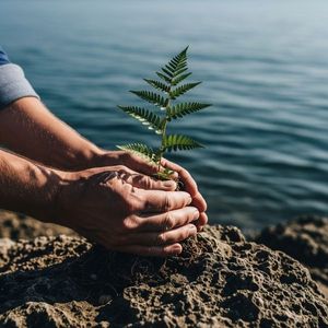 planting a plant 