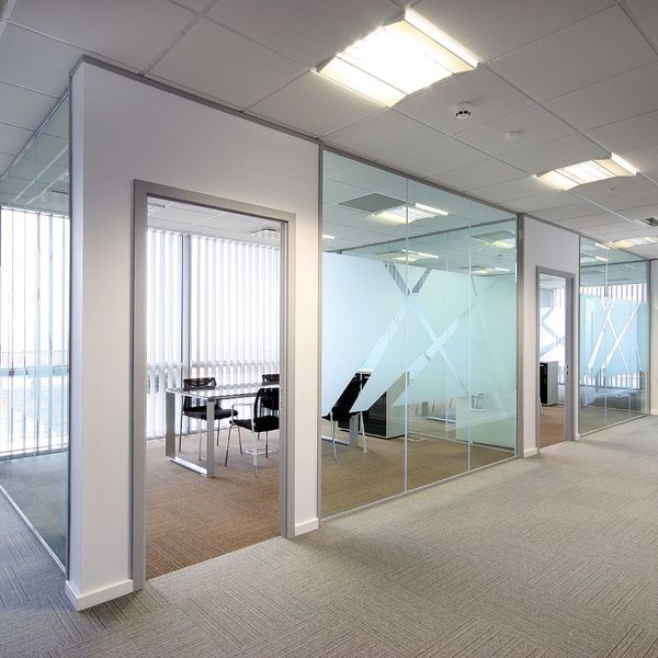 office with a suspended ceiling