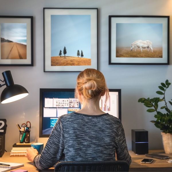 person working from home