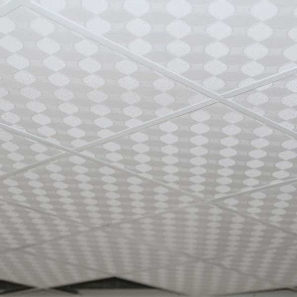 suspended ceiling styled with a circle pattern