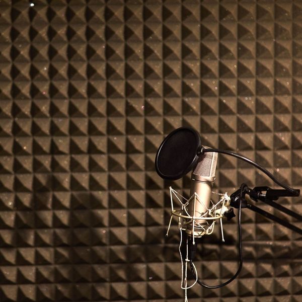 recording studio with baffles