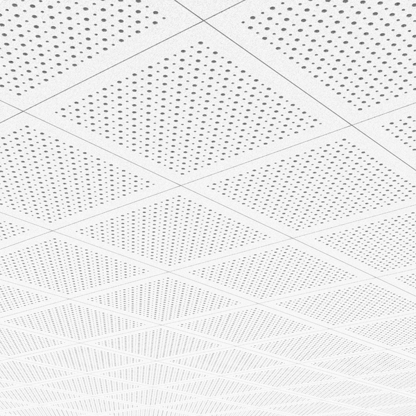 White acoustic ceiling tiles. 