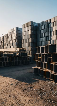 piles of steel and iron in outside scrap yard M319334 - Structural steel.jpg