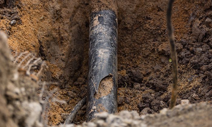 Photo of a broken pipe