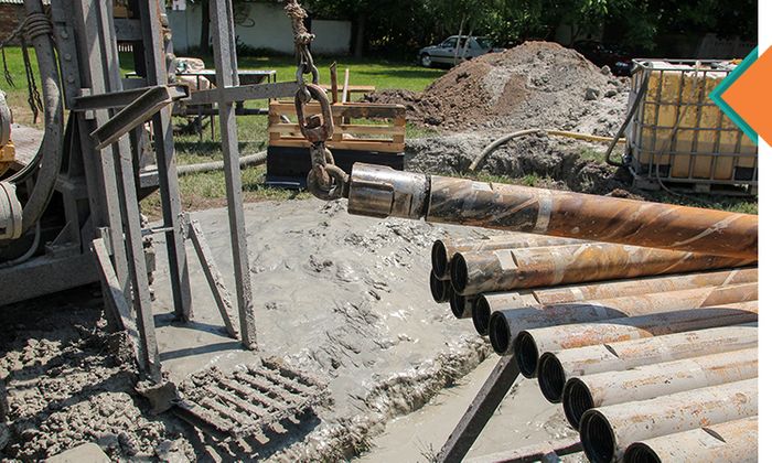 photo of pipes on a drilling site