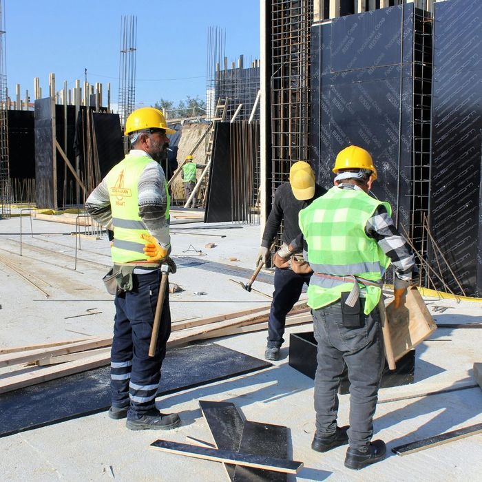 construction workers on site
