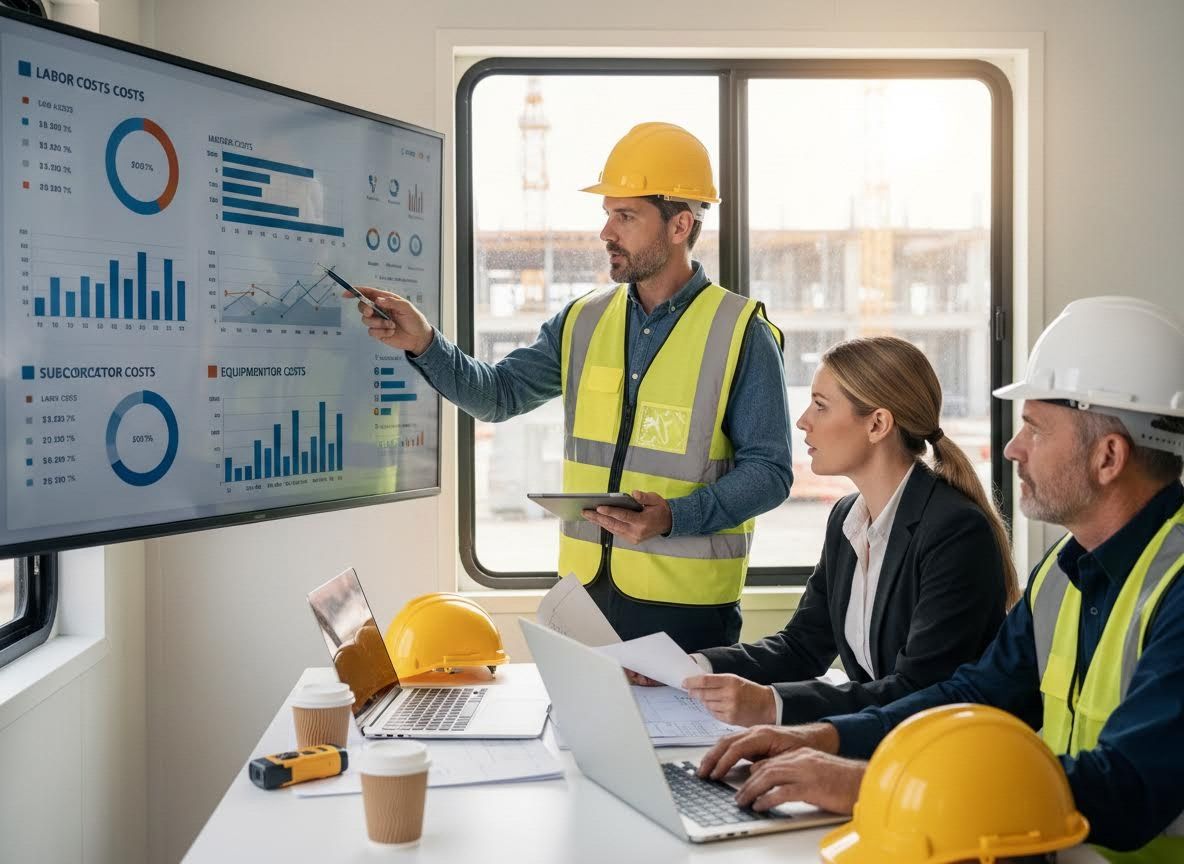 Construction Team Analyzing Project Costs