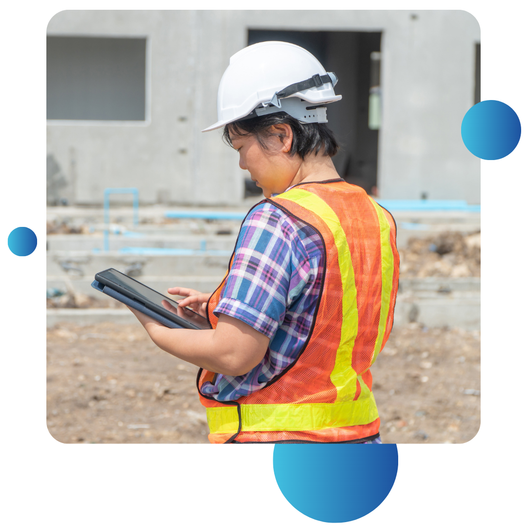 worker at construction site