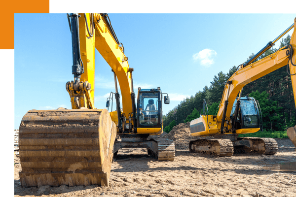 heavy equipment on jobsite
