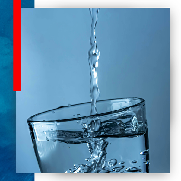 drinking water in a glass