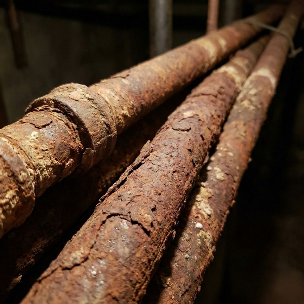 rusty and corroded pipes