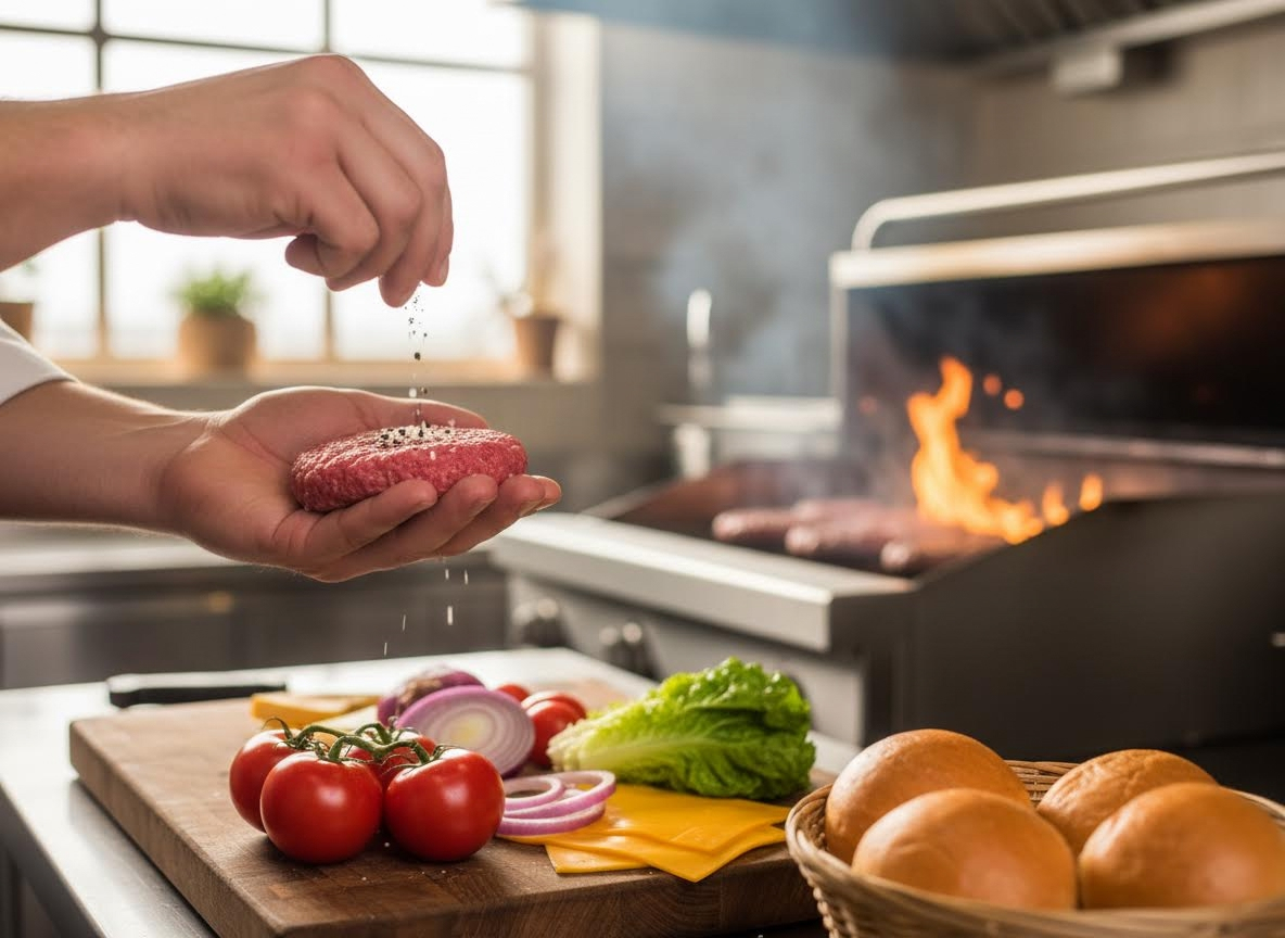 Chef Seasoning Burger Patty for Grilling