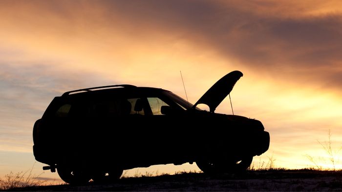 abandoned car