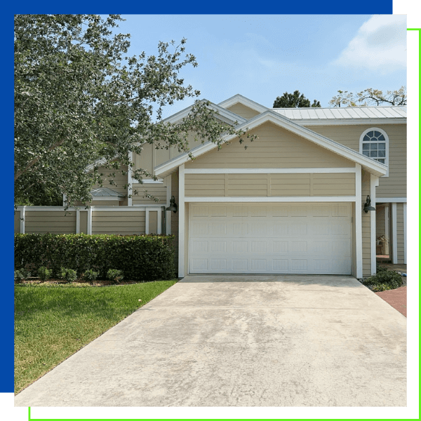 house with beige siding