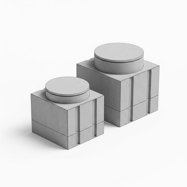 A diagram illustrating the difference between a 1000-gallon and a 1500-gallon septic tank.