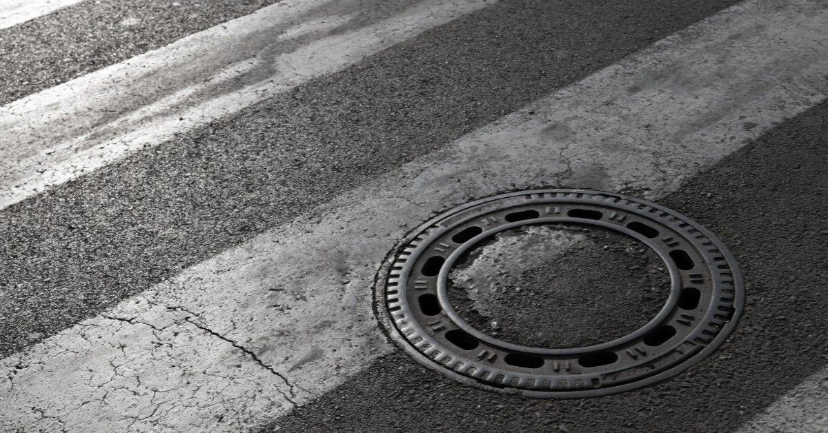 Manhole Cover on Street