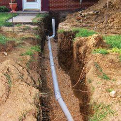 Septic Pipe in a Trench