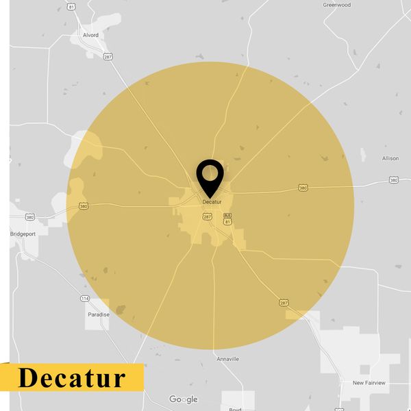 Service Area Map of Decatur