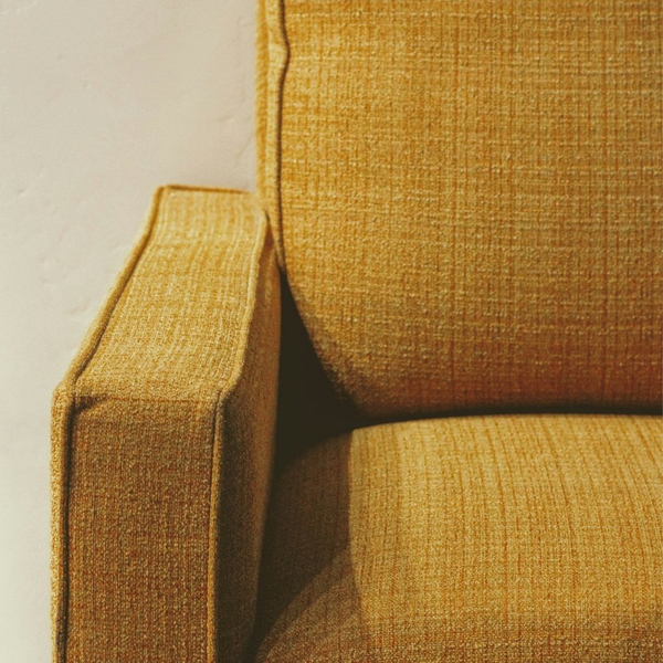 yellow chair upholstery