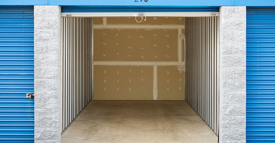 empty open storage unit
