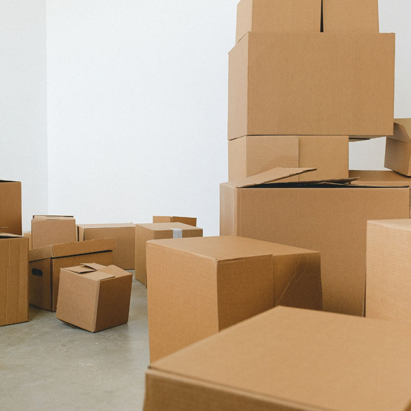 boxes in storage unit