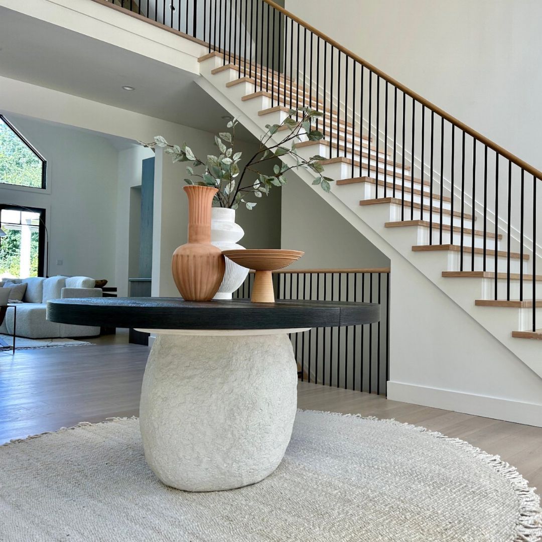 Organic Modern Entryway & Staircase