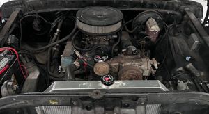 Engine in a classic car