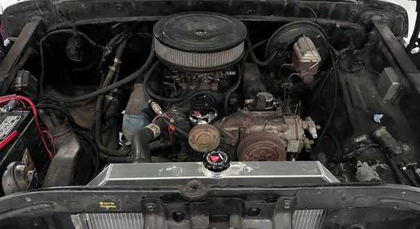 Engine in a classic car