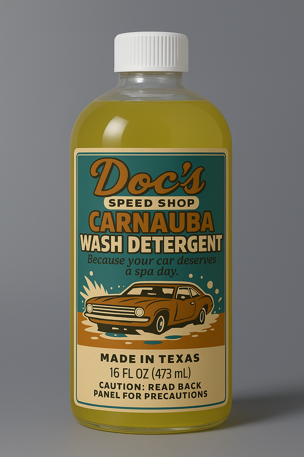 CarnaubaWashDetergentFrontLabelClearBottleWithLiquid.png