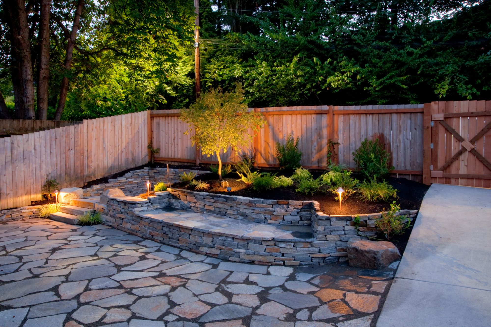 built out landscape lighting