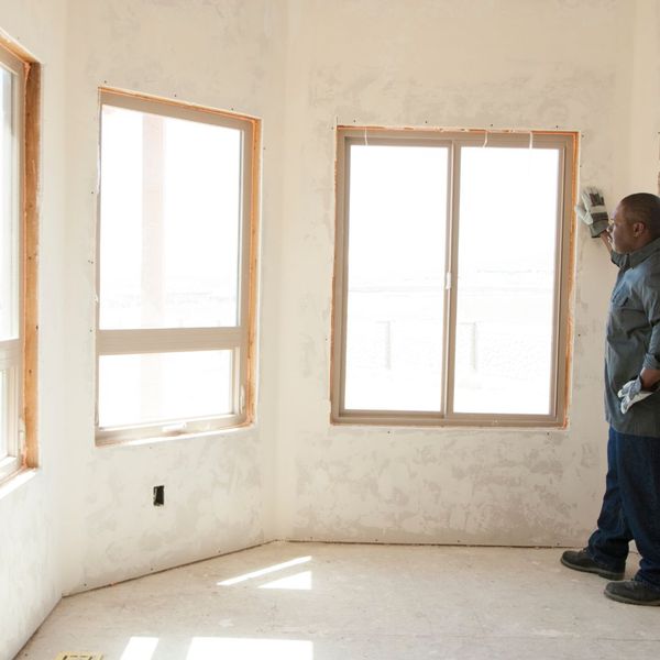 inspecting drywall