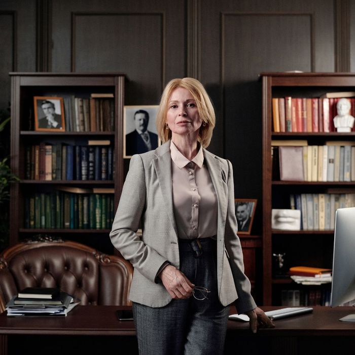 lawyer in her office