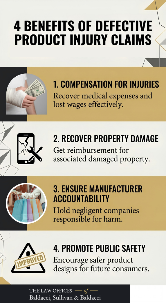 4 Benefits Of Defective Product Injury Claims