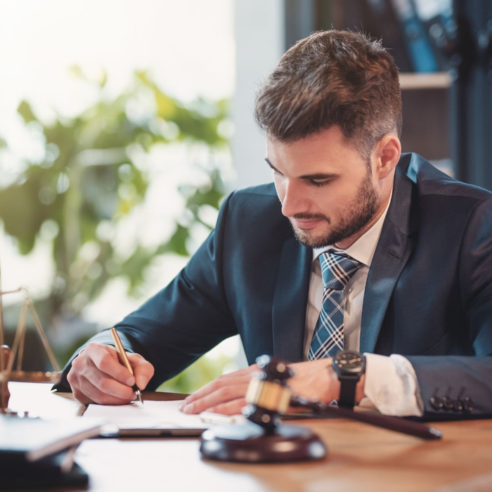 lawyer examining paperwork