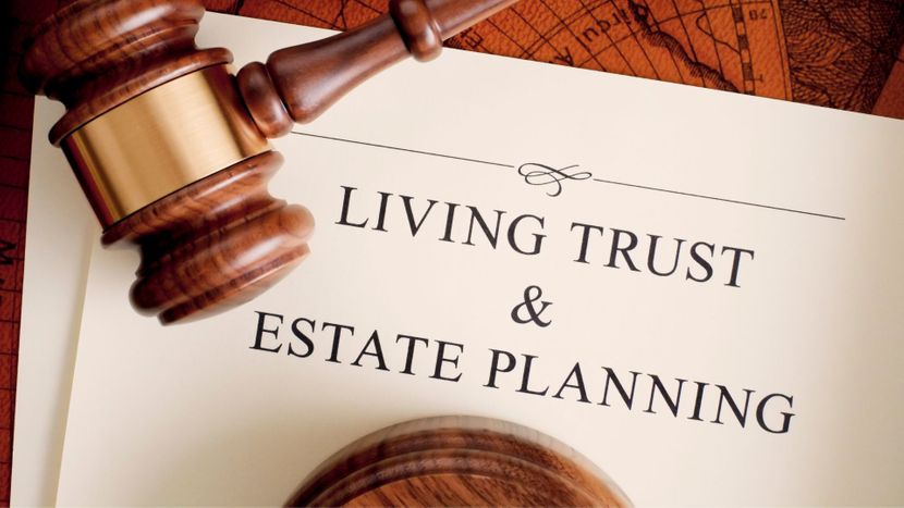 Document that says Living Trust and Estate Planning. 