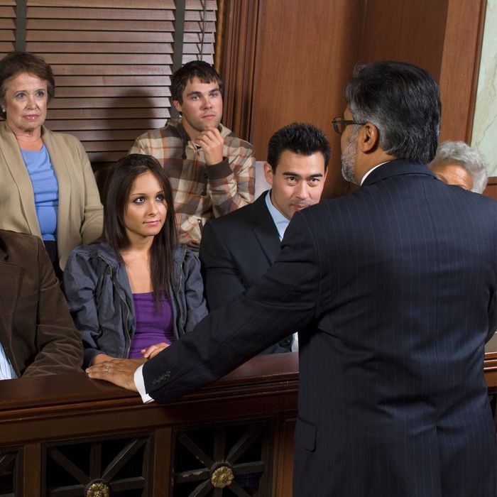 lawyer talking to the jury
