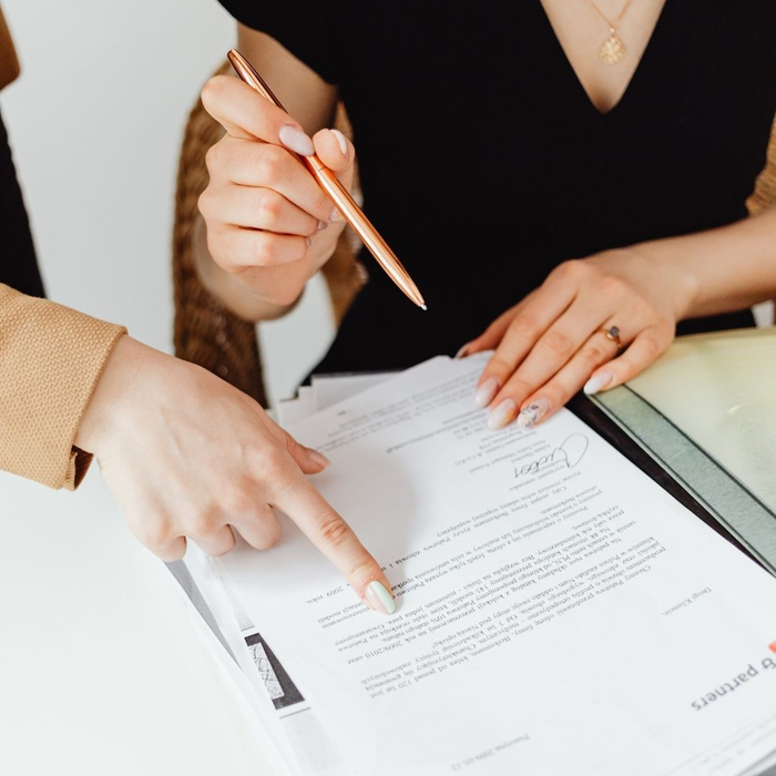 going over precise paperwork 