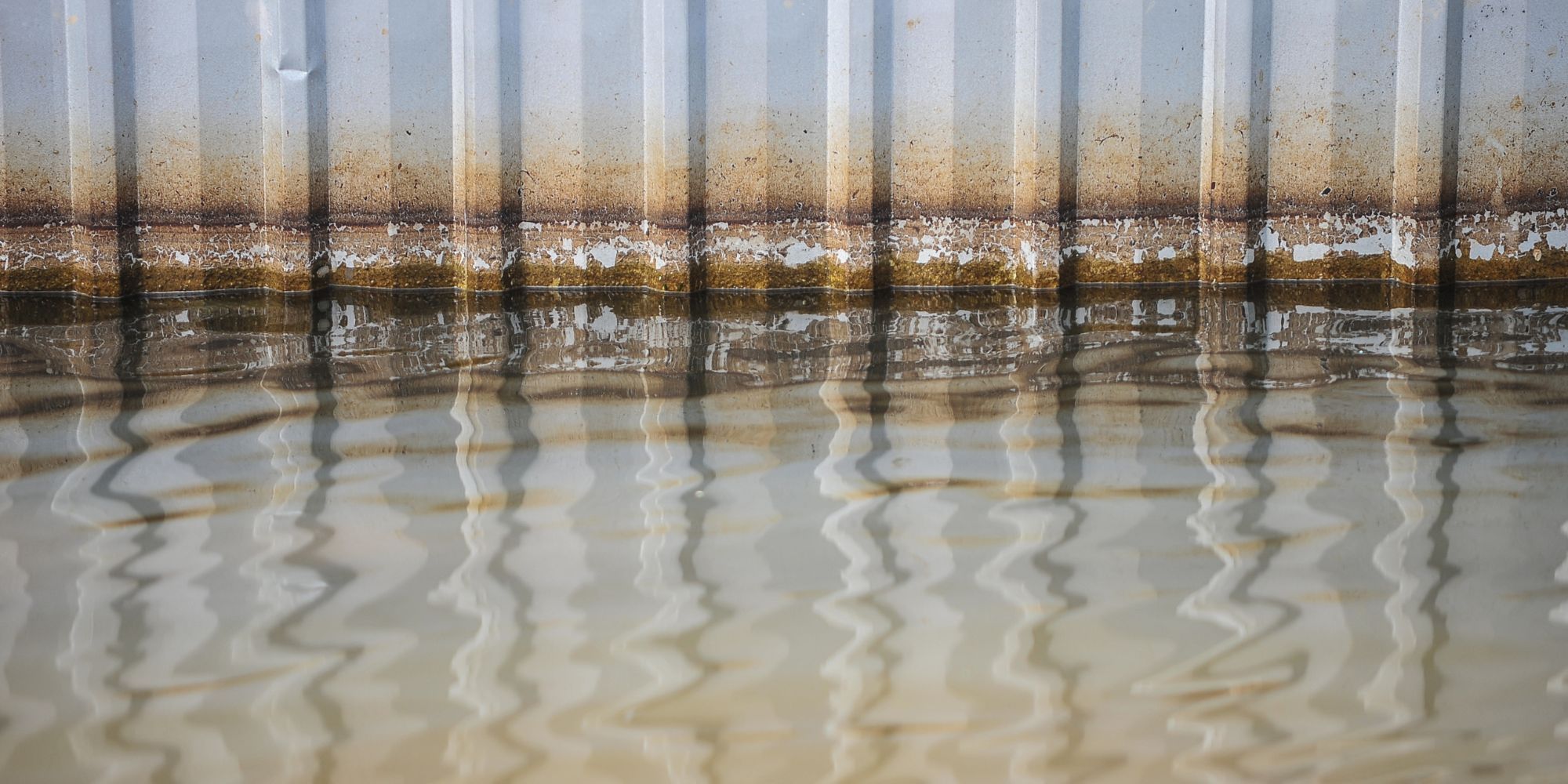 Standing water.