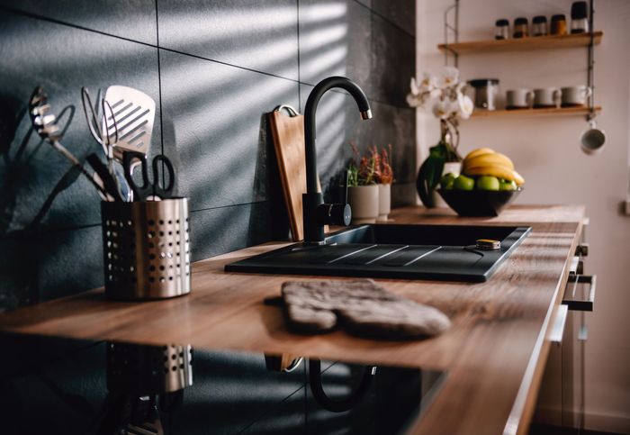 Kitchen counter top and sink