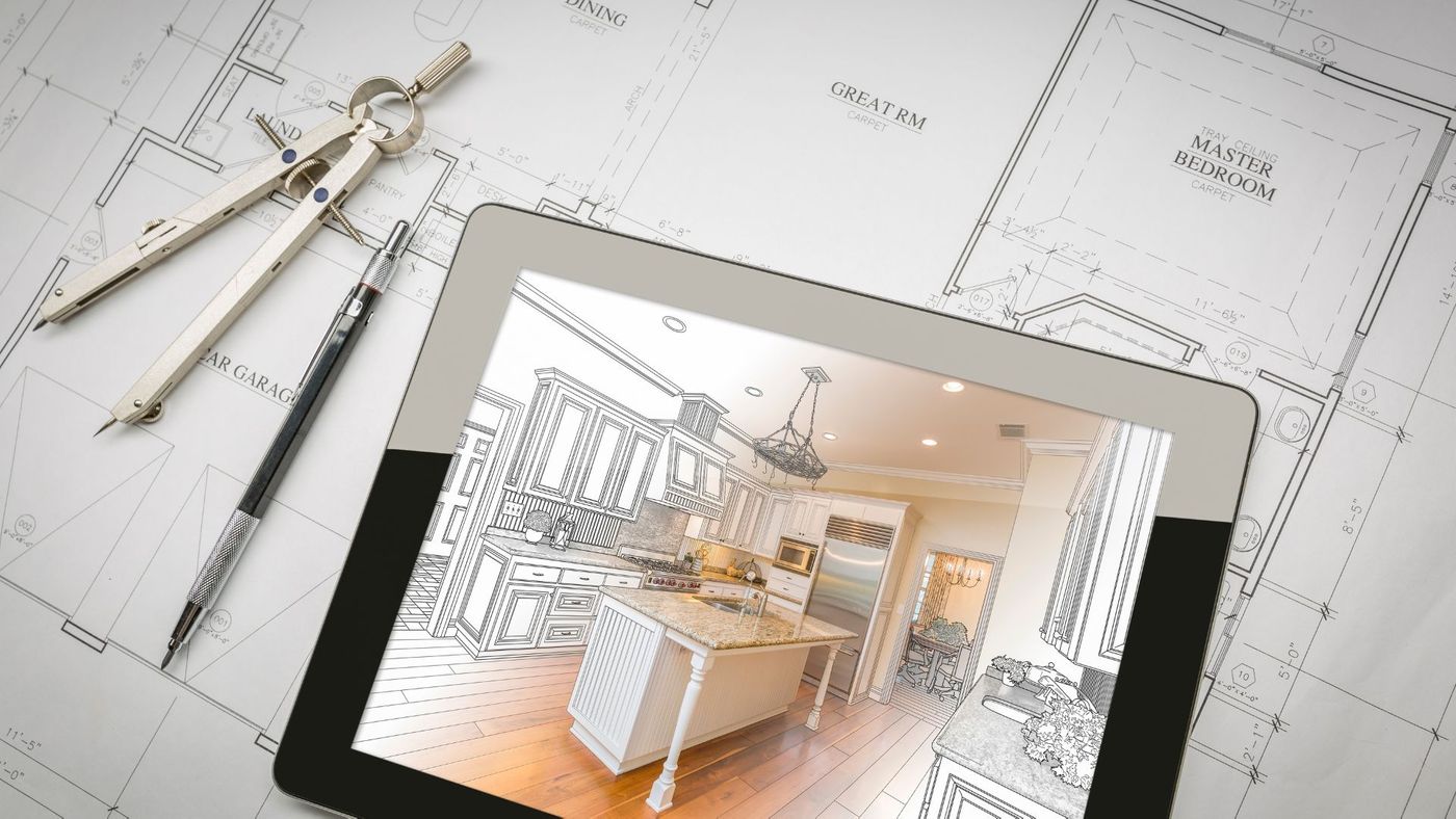 kitchen remodeling plans on an ipad